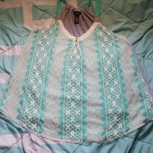 Summer Tank with Lace Overlay